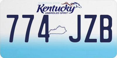 KY license plate 774JZB