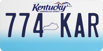 KY license plate 774KAR