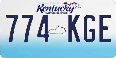 KY license plate 774KGE