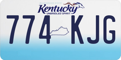 KY license plate 774KJG