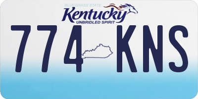 KY license plate 774KNS
