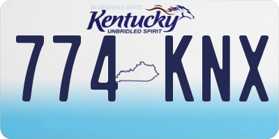 KY license plate 774KNX