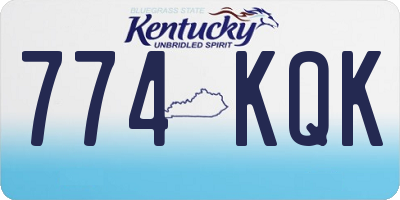 KY license plate 774KQK
