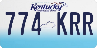 KY license plate 774KRR