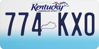 KY license plate 774KXO