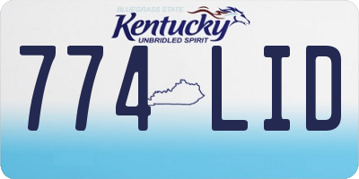KY license plate 774LID