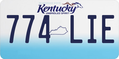 KY license plate 774LIE