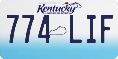 KY license plate 774LIF
