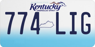 KY license plate 774LIG
