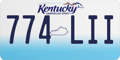 KY license plate 774LII