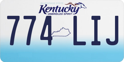 KY license plate 774LIJ