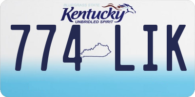 KY license plate 774LIK