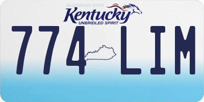 KY license plate 774LIM