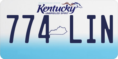KY license plate 774LIN