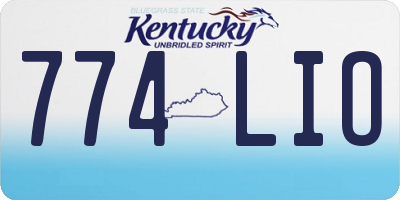 KY license plate 774LIO