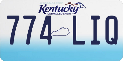 KY license plate 774LIQ