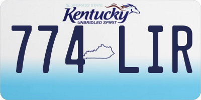 KY license plate 774LIR