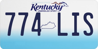 KY license plate 774LIS