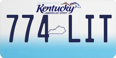 KY license plate 774LIT