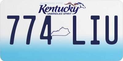 KY license plate 774LIU