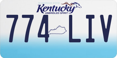 KY license plate 774LIV