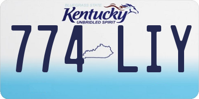 KY license plate 774LIY