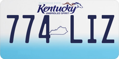 KY license plate 774LIZ