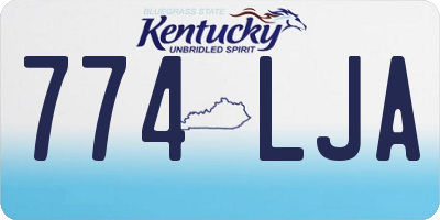 KY license plate 774LJA