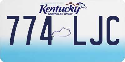 KY license plate 774LJC