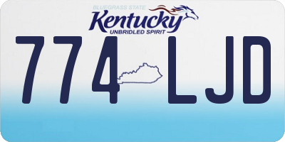 KY license plate 774LJD
