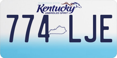 KY license plate 774LJE