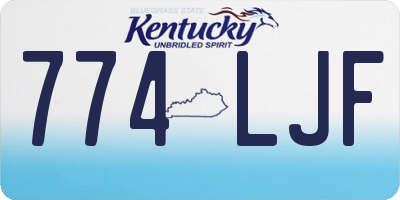 KY license plate 774LJF