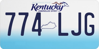 KY license plate 774LJG