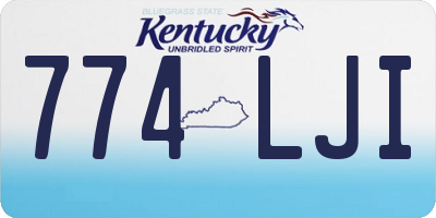 KY license plate 774LJI
