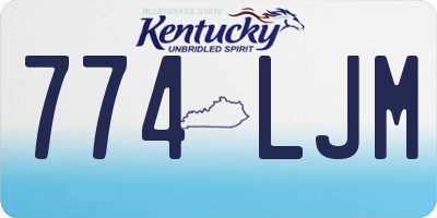 KY license plate 774LJM