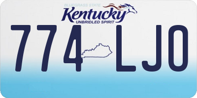 KY license plate 774LJO