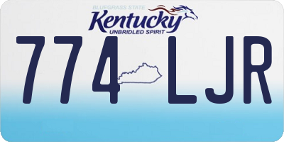 KY license plate 774LJR