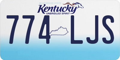 KY license plate 774LJS