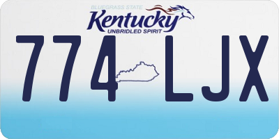 KY license plate 774LJX