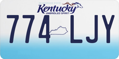KY license plate 774LJY