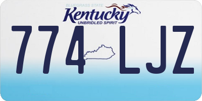 KY license plate 774LJZ
