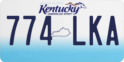 KY license plate 774LKA
