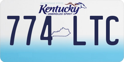 KY license plate 774LTC
