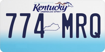 KY license plate 774MRQ