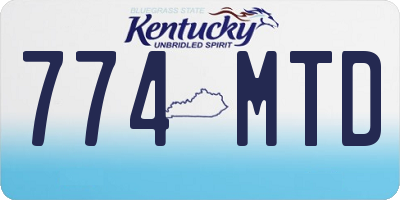 KY license plate 774MTD