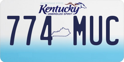 KY license plate 774MUC