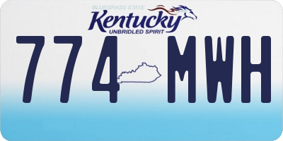 KY license plate 774MWH