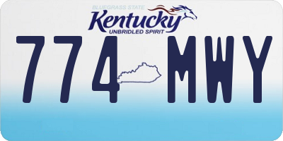 KY license plate 774MWY
