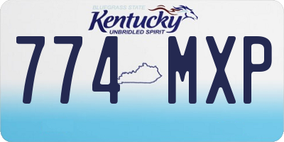 KY license plate 774MXP