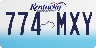 KY license plate 774MXY